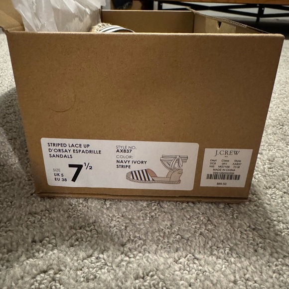 J crew navy and white lace up espadrilles - Picture 5 of 6